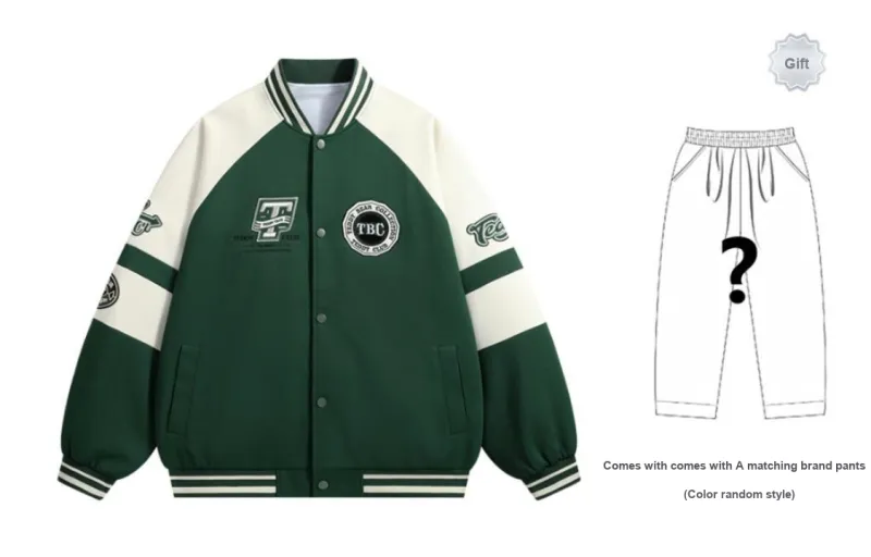 Teddy Bear Collection TEDDY College Series Baseball Jacket Coat Unisex-29