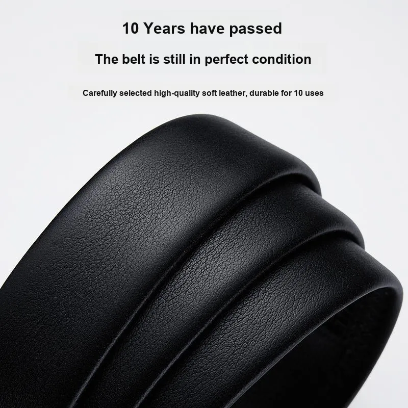 ELLE HOMME Top Grain Cow Leather Belts Men's Width 3.5cm-5