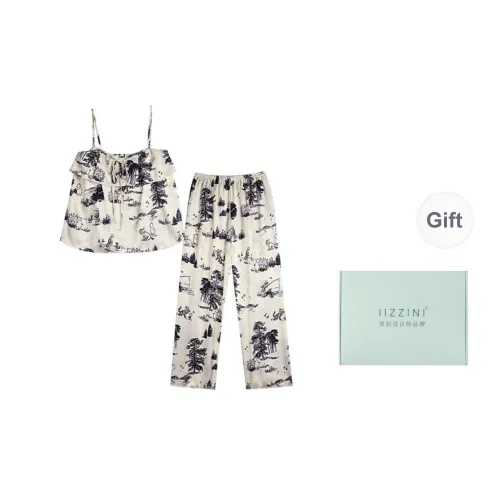 IIZZINI Pajama Set Women's Ink Wash Jungle