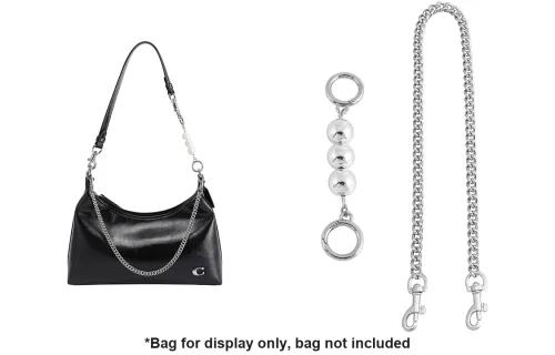 Luxury Care Artisan Workshop Metal Bag Shoulder Strap Women's Silver