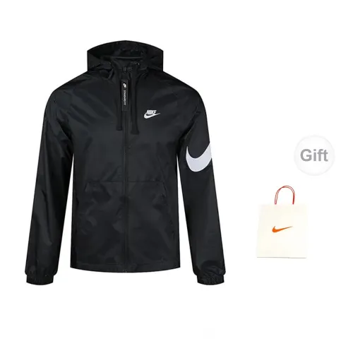 Nike Swoosh Jackets Men Black Gift Bag