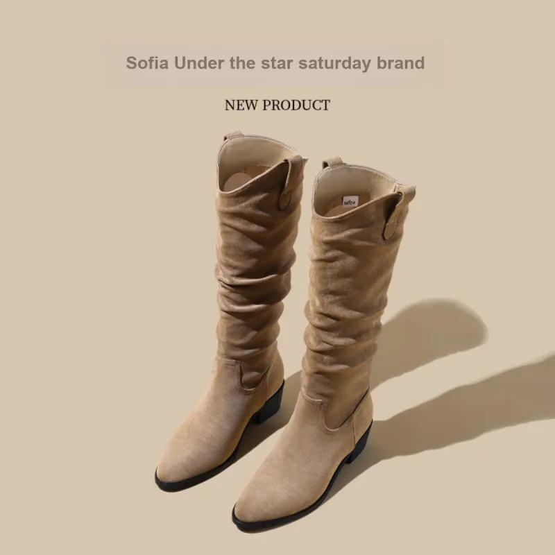 Safiya Knee high Boots Women's Khaki-3
