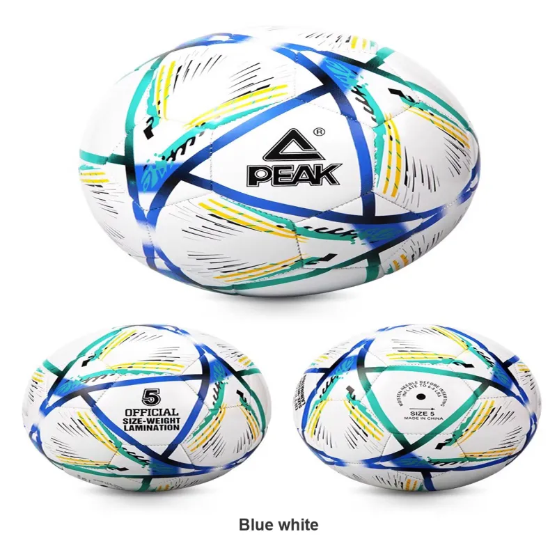PEAK Size 5 Soccer PVC Machine Stitched Soccer Ball Unisex-5
