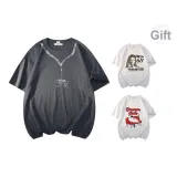 Dark Gray+White T-Shirt+White T-Shirt