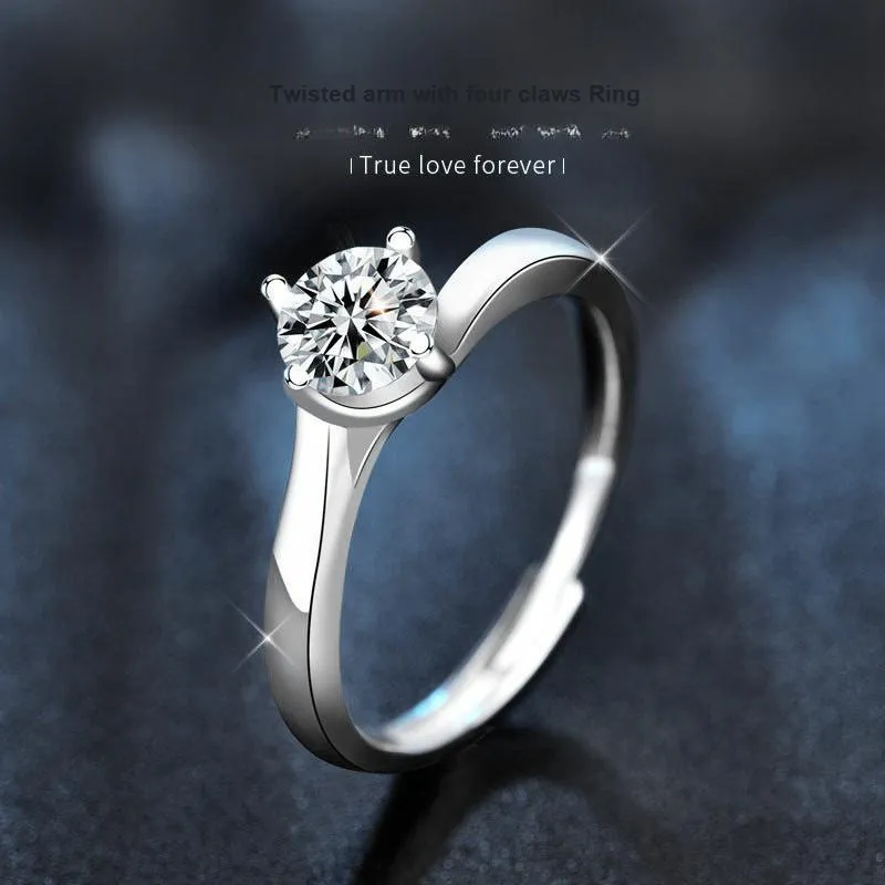 WUMZK 925 Sterling Silver Rings Unisex-1