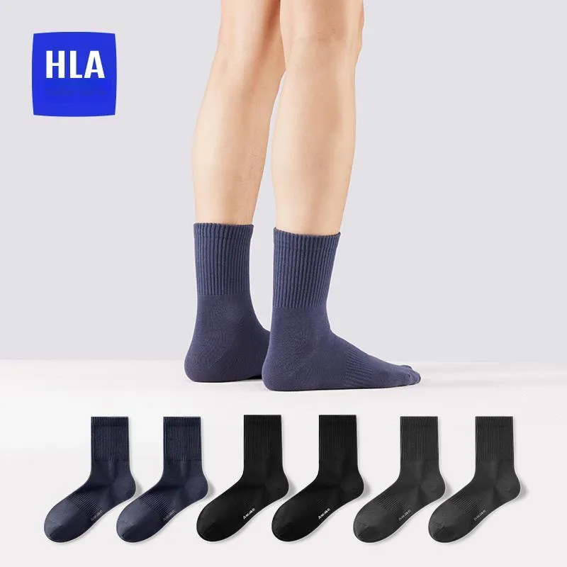 HLA Mid Calf Socks Men's 6 Pack-1