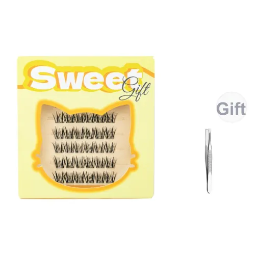 KULESI Не клеящиеся Двойные SHARP Овца Horn Накладные ресницы Одиночный кластер удлинение