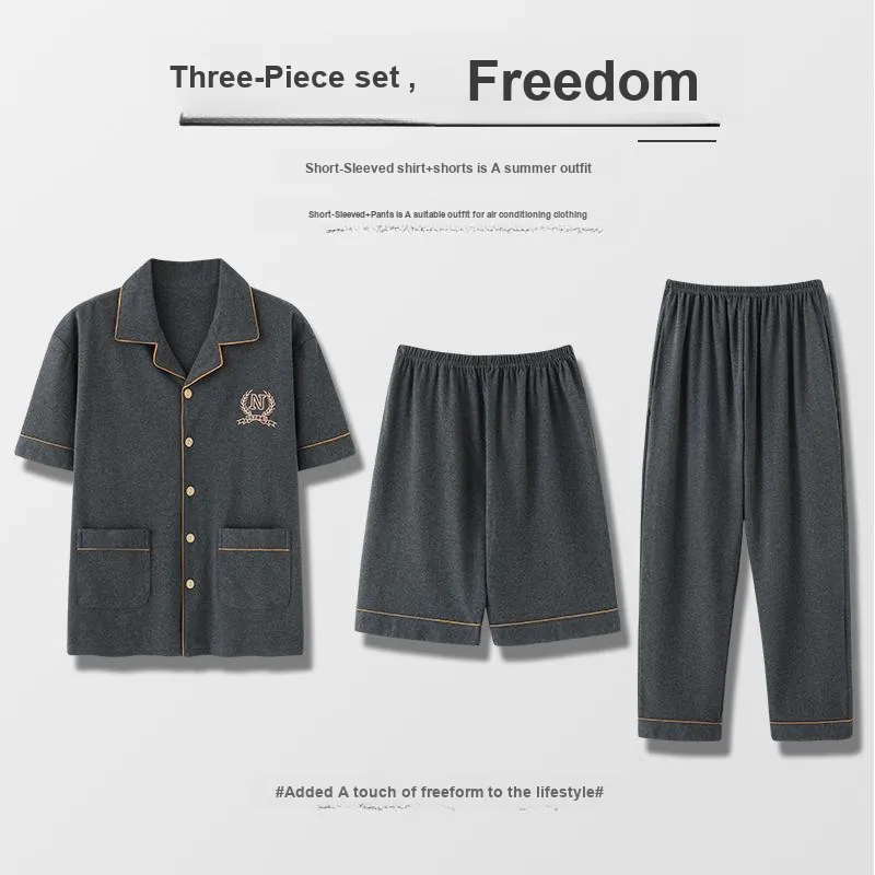 Mulong Family Pajama Set Men's Dark Gray-2