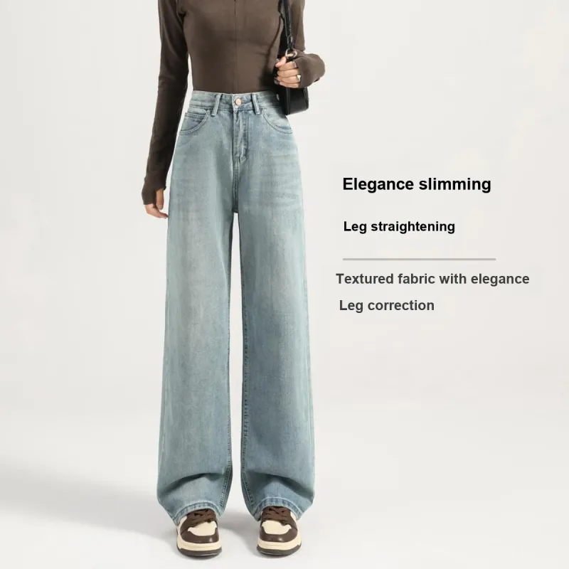 FAWENXIANGZI Jeans Women's Blue-3