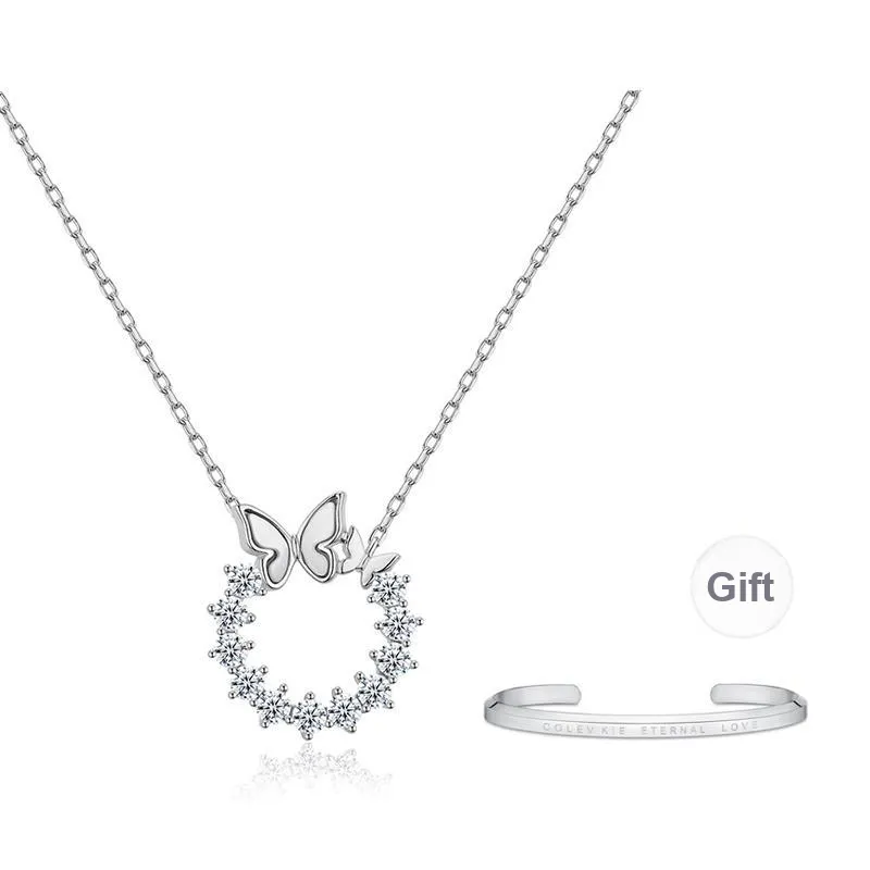 Colev Kie S925 Silver Luxury Niche Design Necklaces Women's Gold-6