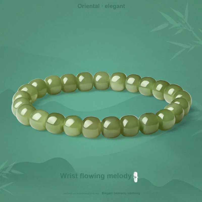 LAOMIAO Hetian Jade Bracelets Green Jade Women's-9