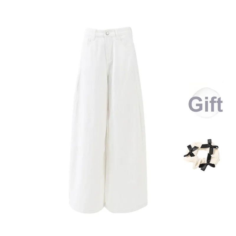 CPAURA Jeans Women's White+Bowknot Hair Tie Comes With-0