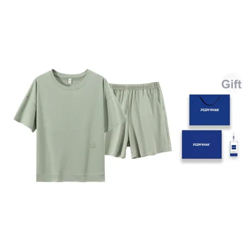 Floating Light Islands Пижама Комплект Женский Ванильный Зеленый