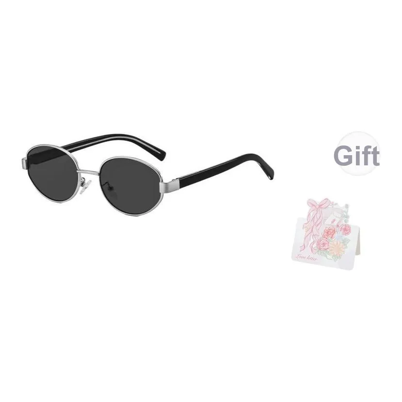 CAPONI Пластина And Металл ОВАЛЬНЫЕ СОНЦЕЗАЩИТНЫЕ ОКЛЮЧКИ Унисекс Многоцветные