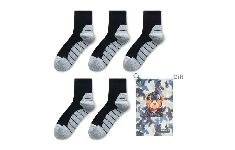 Caramella Mid Calf Socks Unisex Shopping Bag 5 Pack-6