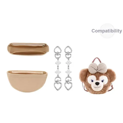 Luxury Care Artisan Workshop Felt Metal Bag Accessory Women's Beige