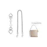 White Four-Leaf Clover Extender Chain 15cm+Decorative Chain 45cm