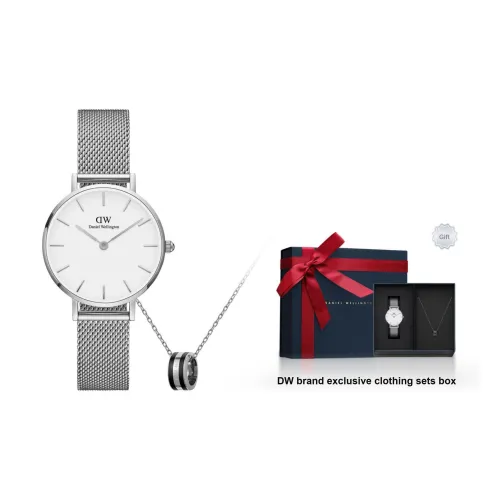 Daniel Wellington Women's Watch Кварцевый механизм 28 мм Белый циферблат DW00100220+DW00400307