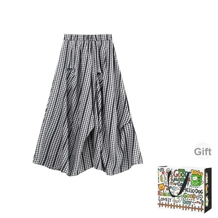 OURUOKE Casual Long Skirt Women's-10