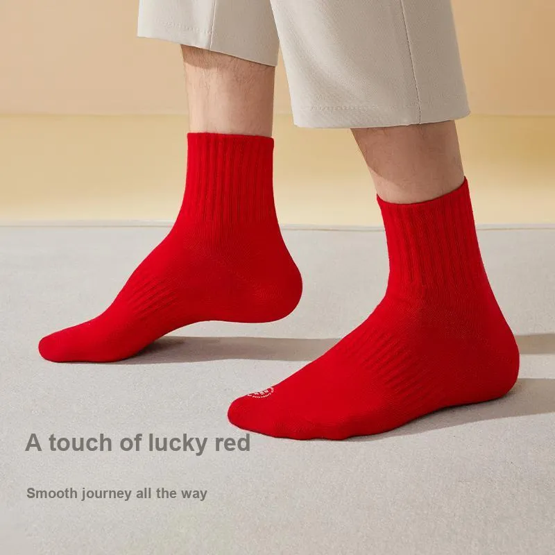 Cheekkiss Ankle Socks Men's Box 4 Pack Red-7