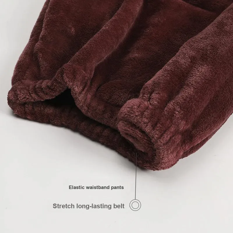 Mulong Family Pajama Pants Women's Small Bean Color-5