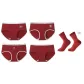 4 Pack ("Fu" Character Decorations+Joy+Heart+Light Edition+Random Free 1 Pair of Socks)