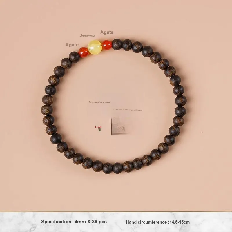 FANGYUANXIAOFU Fragrance Enhancer, Agarwood Bracelets Women's-24