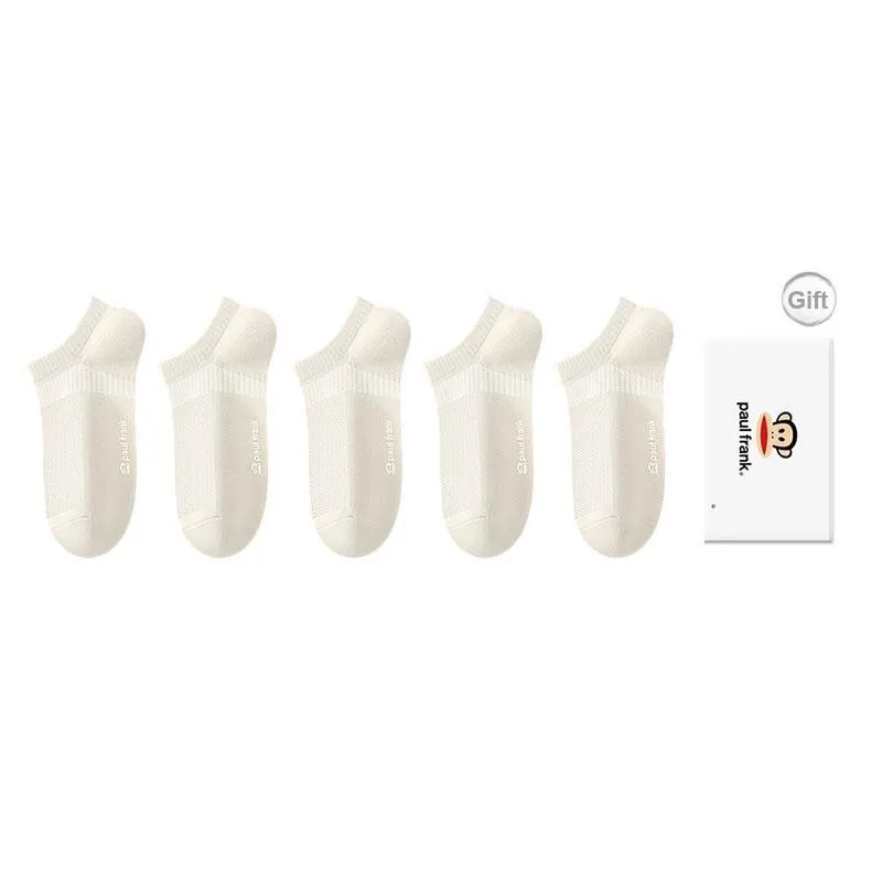 PAUL FRANK No Show Socks Men's Shopping Bag 5 Pack-37