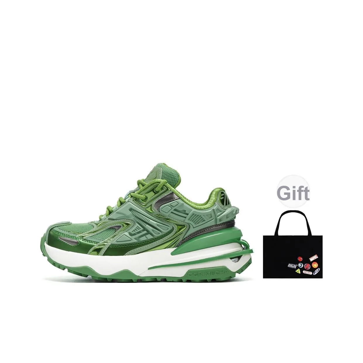 OGR Износостойкий и Легкий Низкий Топ Беговые кроссовки Унисекс Мятный мambo Цвет