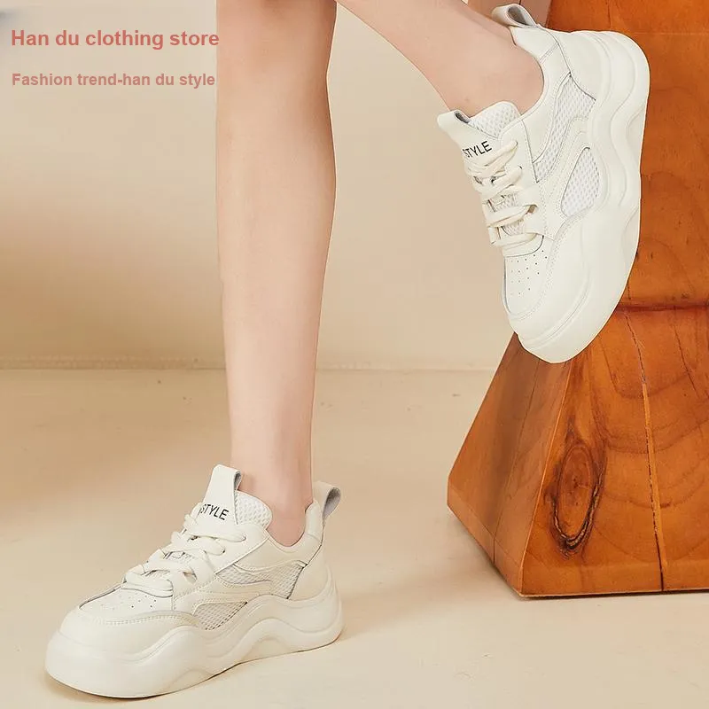 HSTYLE Fashion Versatile Cushioning Wear-Resistant Chunky Sneakers-3