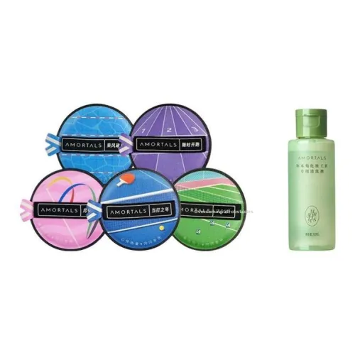 AMORTALS Athlete Розовый Очиститель MAKE UP Инструменты Мягкий и Нелипкий Шестичленный Набор