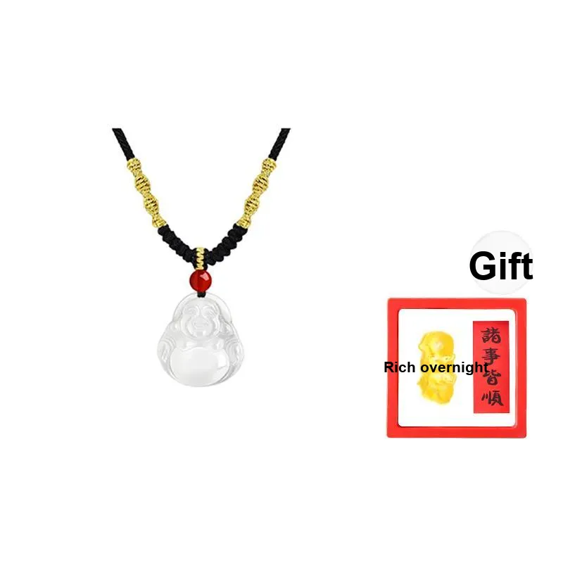 Chongqing Gold Store Chalcedony Jade Necklaces Unisex