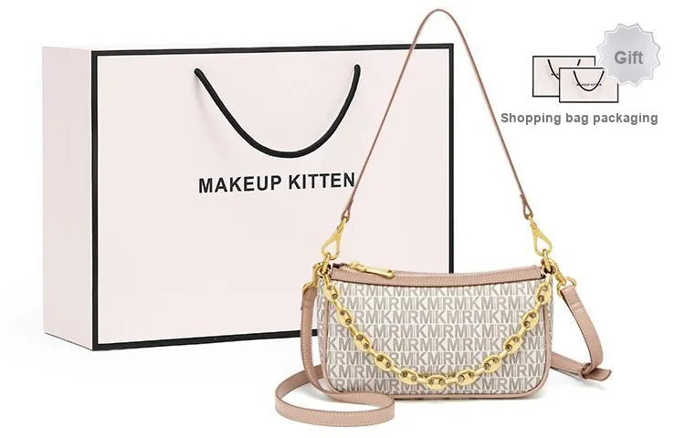 MAKEUP KITTEN PVC Handbag Women's Ecru-0
