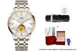 Rose Steel Band White Dial