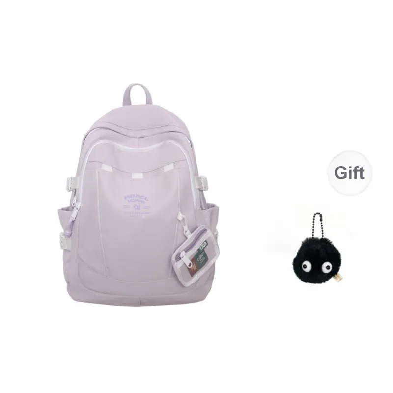 URBAN FOREST Nylon Backpack Unisex Black Red/Purple/Green Blue/Coffee-11