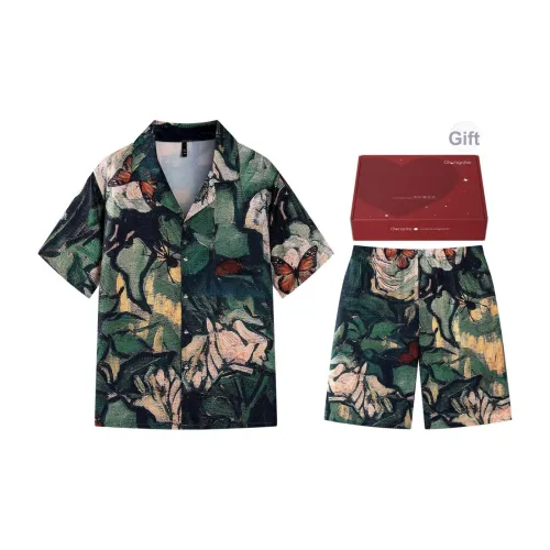 Gongdie Пижамный комплект Мужской Многоцветный Набор в подарочной коробке