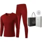 Men's Crew Neck Clothing Sets (Burgundy) 100% cotton Skin-Friendly/3A Antibacterial