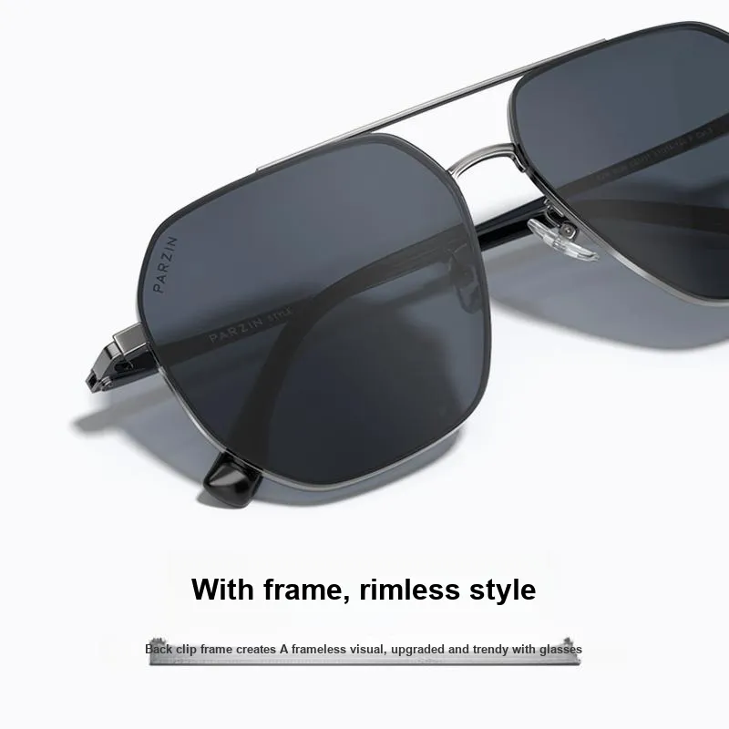 PARZIN Aviator Sunglasses Men's-2