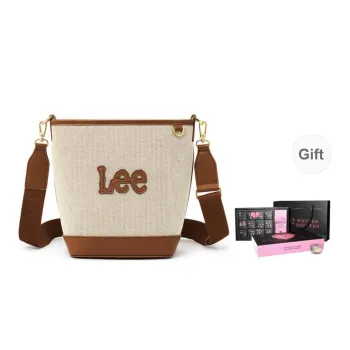 Lee Fabric Bucket Bag, Crossbody Bag, Handbag, Adjustable Strap Regular Women's Coix Seed