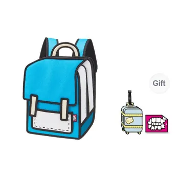 JumpFromPaper Polyester Comic Universe Backpack Regular Unisex Air Blue