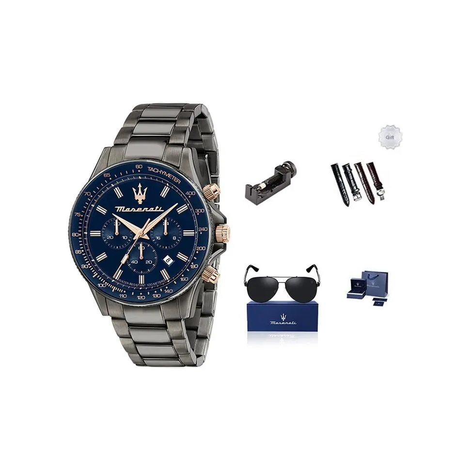 Maserati Кварц Механизм Синий Циферблат Мужские Часы