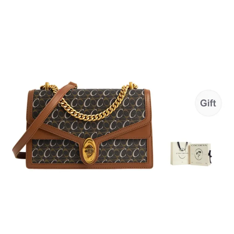 COCOEVA PVC With Microfiber Synthetic Leather Handheld Shoulder Bag Women's Red/Umber/Brown-4