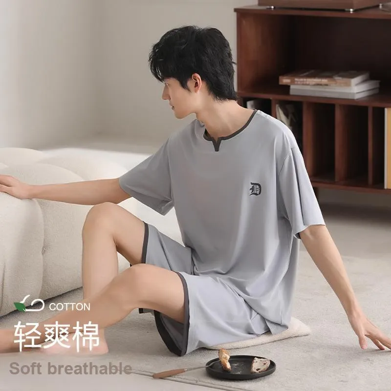 XIA.WA.ZHI.XIU Pajama Set Men's Shopping Bag Image Color-6