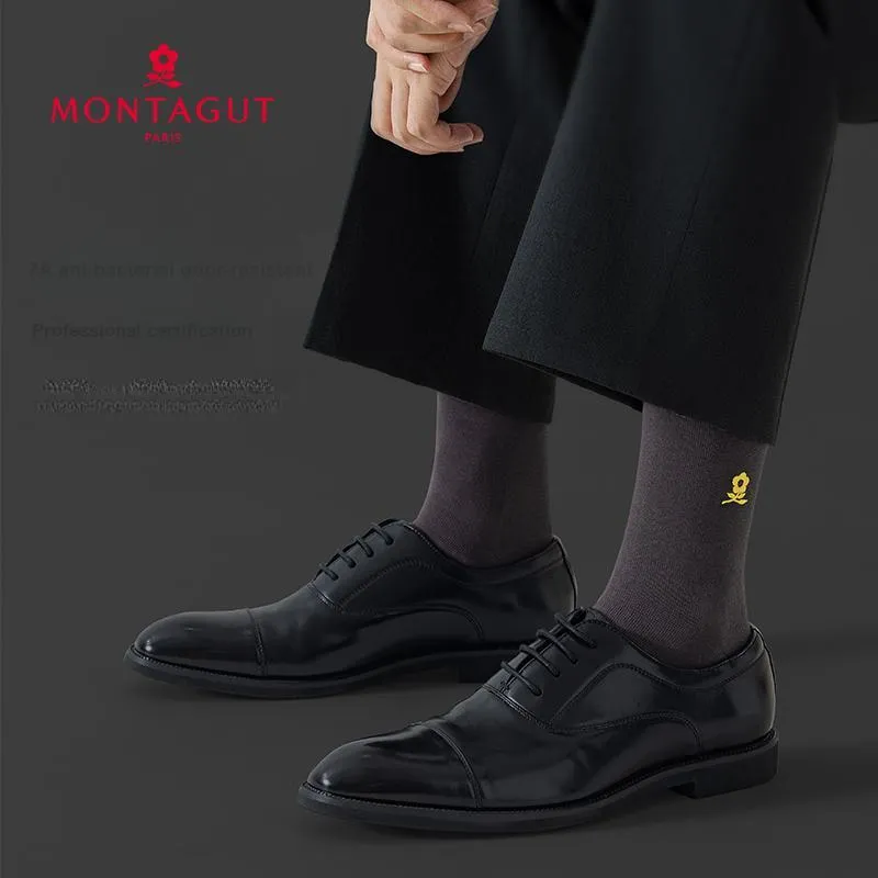 Montagut Knee High Socks Men's Gift Box Of 6 Doubles-11