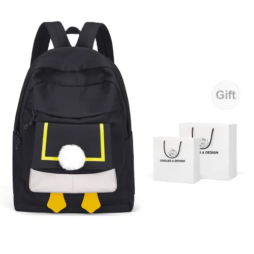 CNOLES Backpacks Cute Black