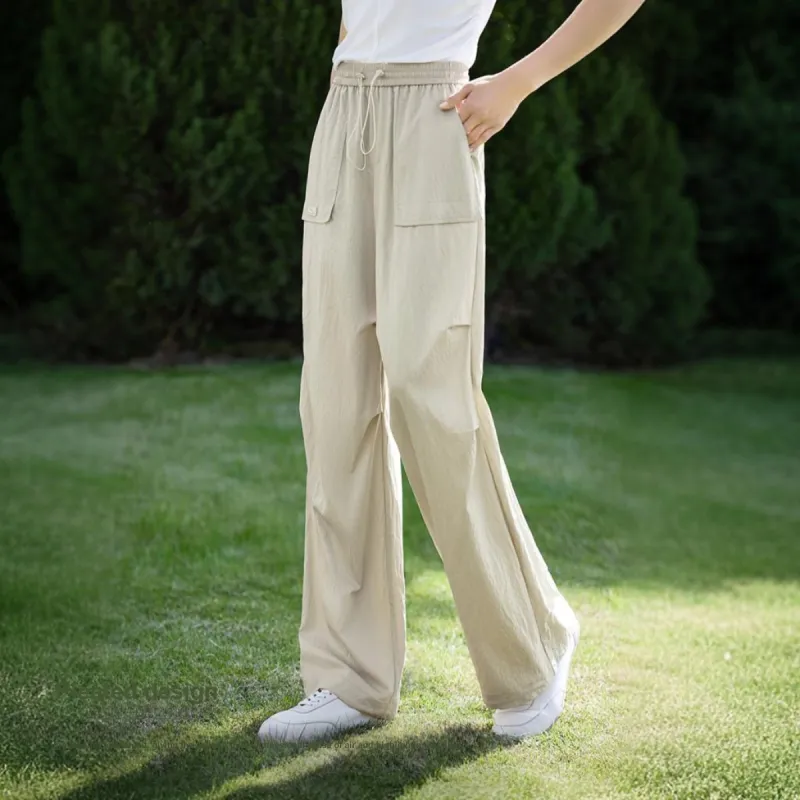 IHIMI Casual Pants Women's Pine Forest Green-2