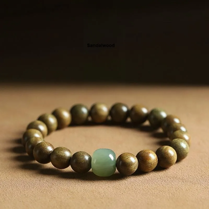 YUFENGXI Green Sandalwood Bracelets Unisex-1