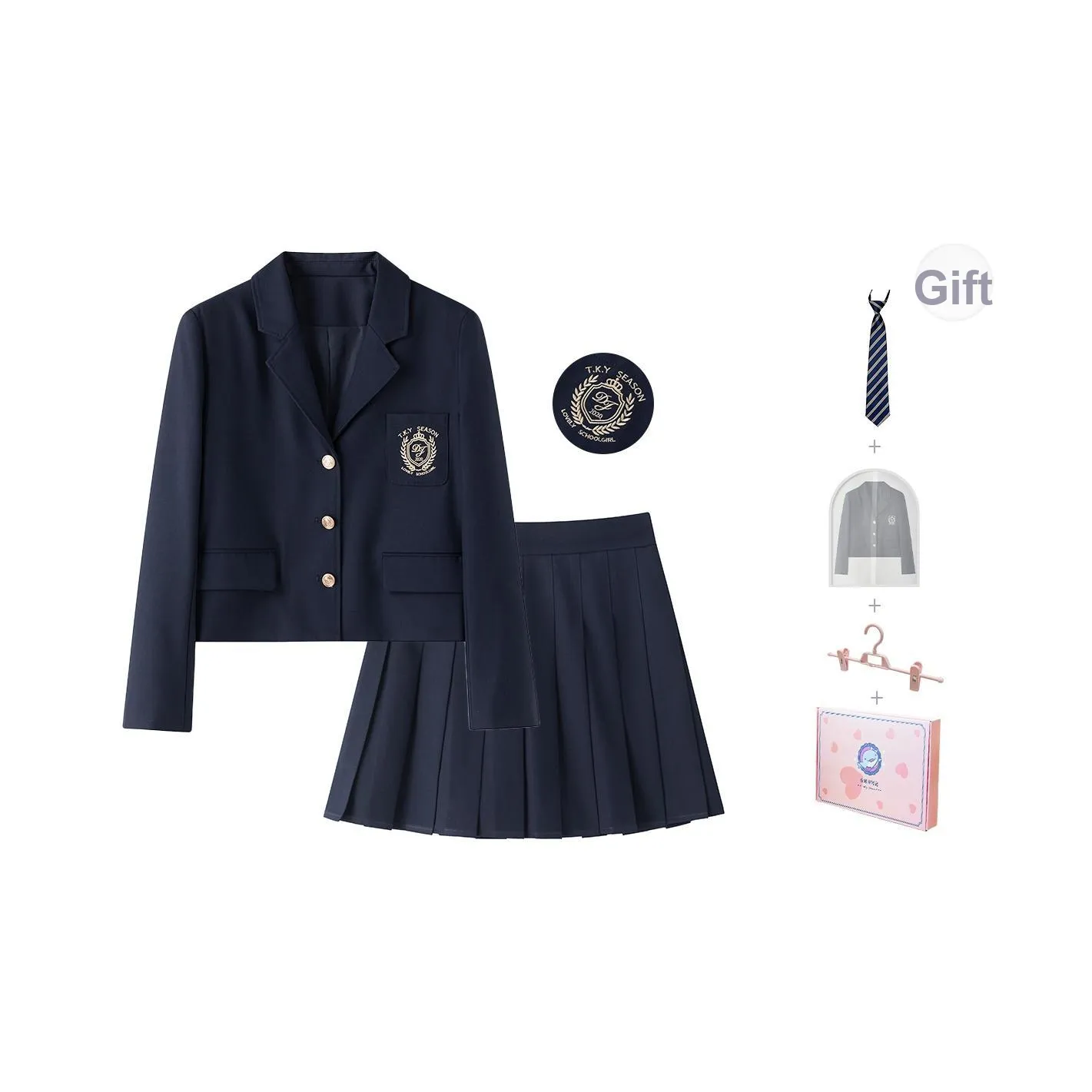 Tokyo Season UNIFORM Весна And Осенний Женские Подарочный Набор в Коробке Темно-синий