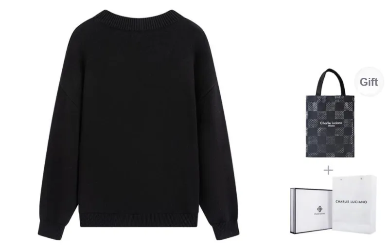 Charlie Luciano Sweater Unisex Black-3