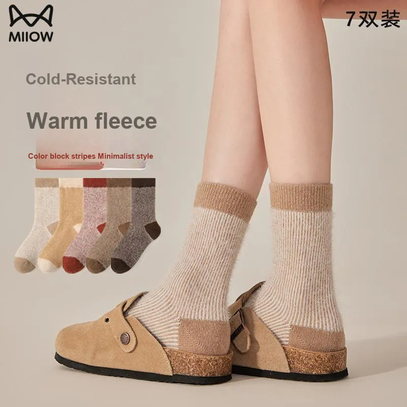 MIIOW Trend Party Series Mid Calf Socks Women's 3 Pack-3